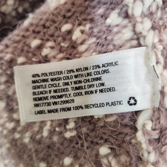 Xhilaration Purple Stripe Cropped Fit LS Sweater 2XL - Picture 7 of 8